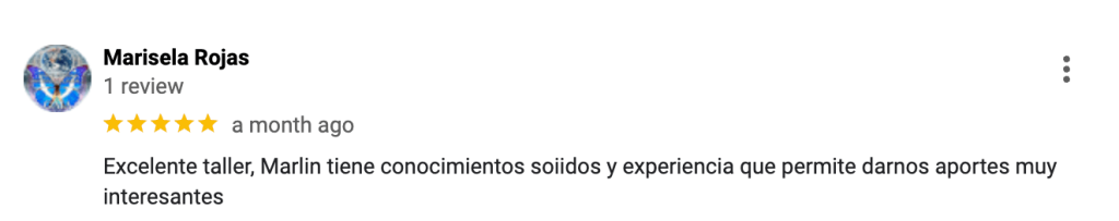 Testimonio de Marisela Rojas, sobre el taller de inteligencia artificial para creadores de contenido impartido por Marlin Duran