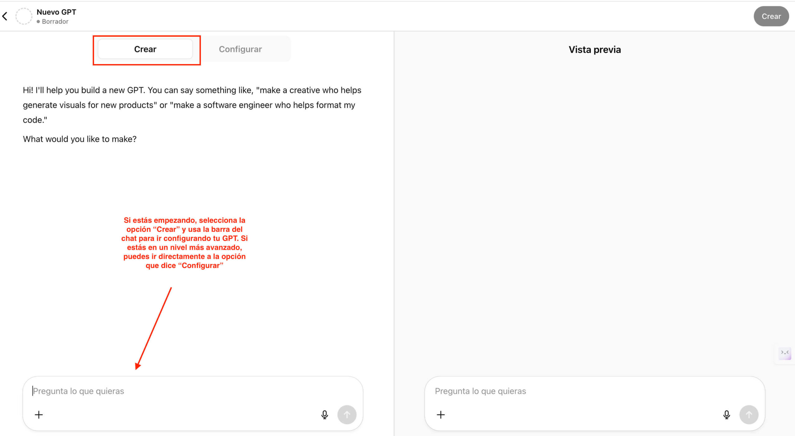 Cómo configurar un GPT personalizado dentro de ChatGPT